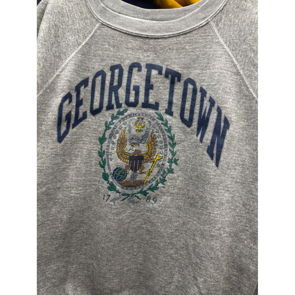 Size L - Discus vintage 80s university of Georgetown Hoyas Sweatshirt crest - Picture 2 of 6